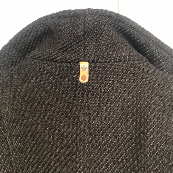 Mackage Wool Coat with Leather Trim and Belt - Picture 3 of 5